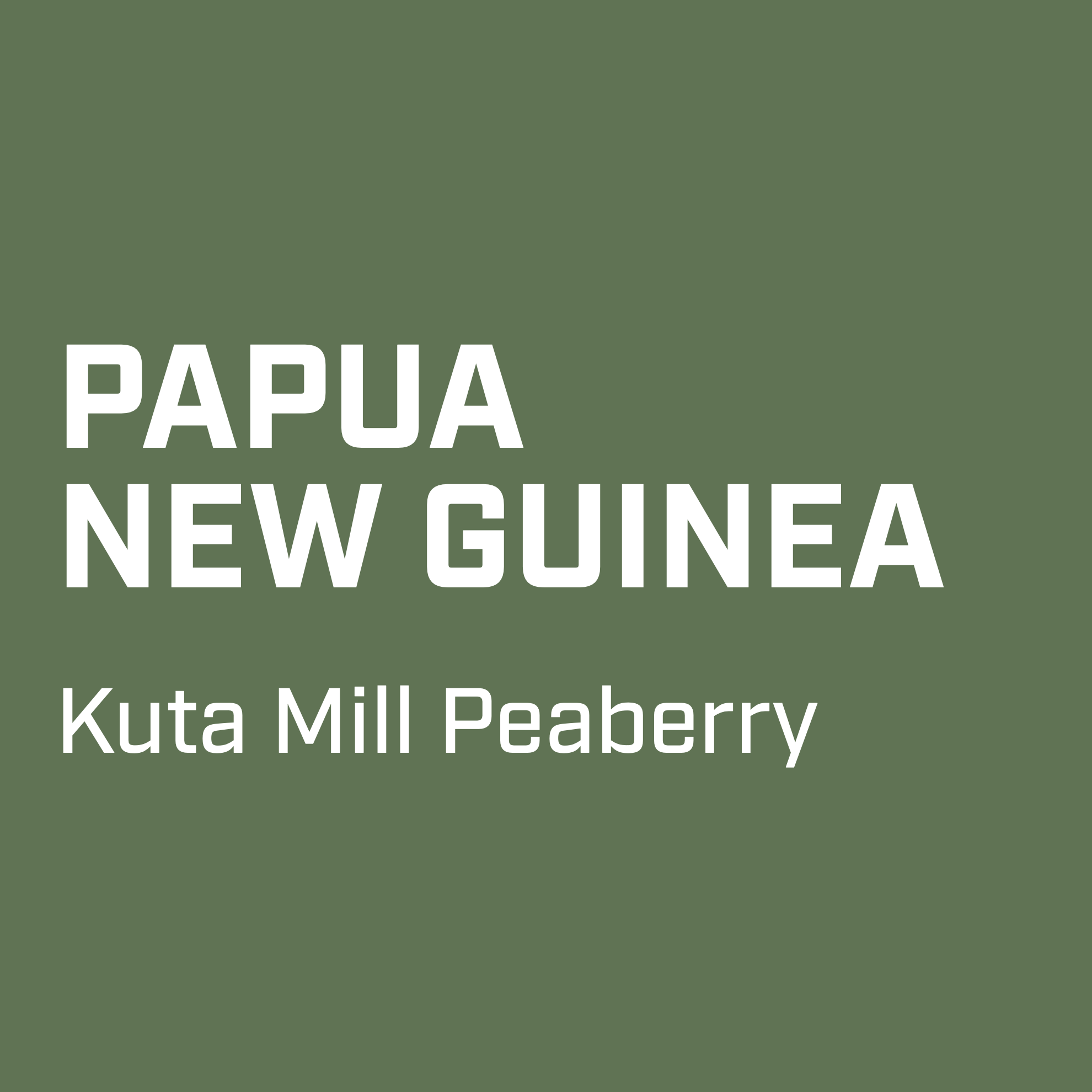 PAPUA NEW GUINEA // PEABERRY - WS